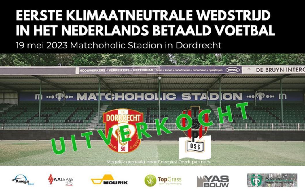 Voetbal stadion fc dordrecht uitverkocht